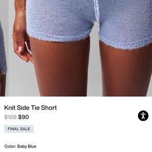 In search of Guizio Knit Side Tie Shorts in Light Blue size xs or S